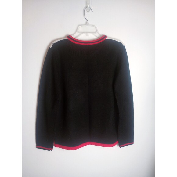 Vintage Womens Christmas Snowman Sweater / Size Large / Xmas Tree / 1980s - Picture 3 of 3